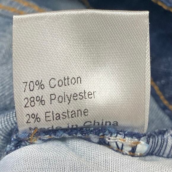 Princess Polly Blue High Waisted Split Hem Flared Bootcut Denim Jeans Pants 6 - Picture 5 of 5